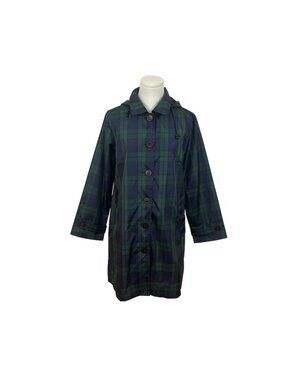 Teflon Women's Rain Coat With Hood & Buttons For Women Size (9-11)